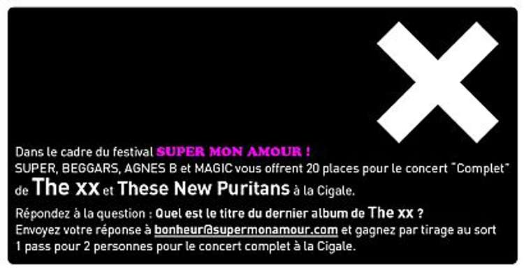 Gagnez vos places pour le concert COMPLET de The XX le 18 février prochain à la Cigale