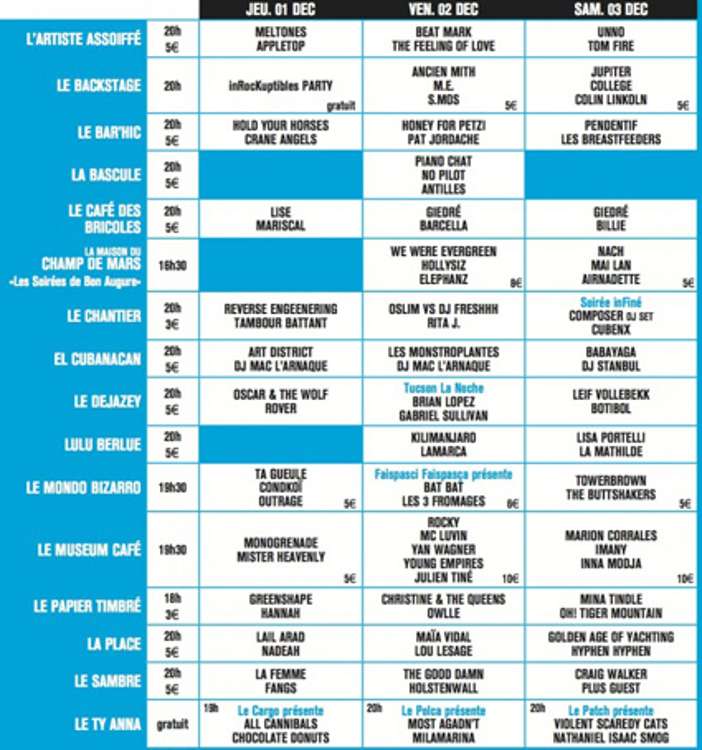 Bar en Trans 2011 : Toute la programmation !