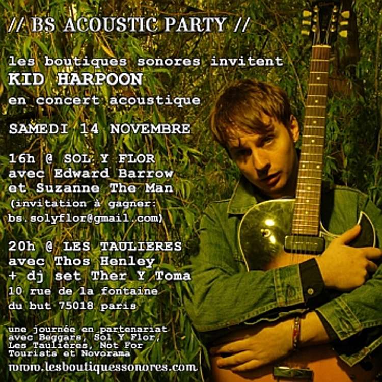 BS Acoustic Party samedi 14 novembre @ Sol Y Flor puis @ Les Taulières